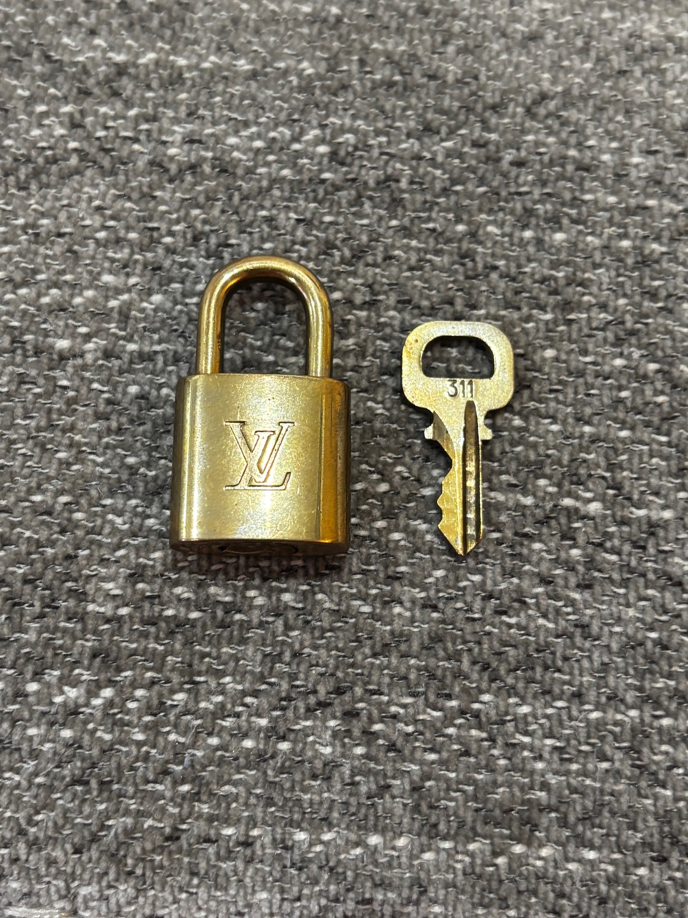 #311 Louis Vuitton Gold Lock and Key Set #311